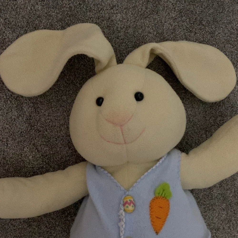 Vintage Zany Brainy Bunny Rabbit Stuffed Toys Stuffies Plush Easter Boy & Girl
